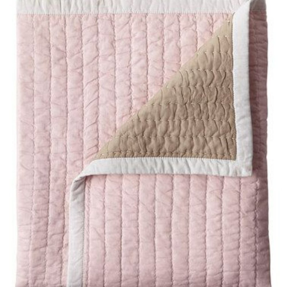 Mini Cabin Quilt, Shell/Mocha